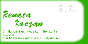 renata koczan business card